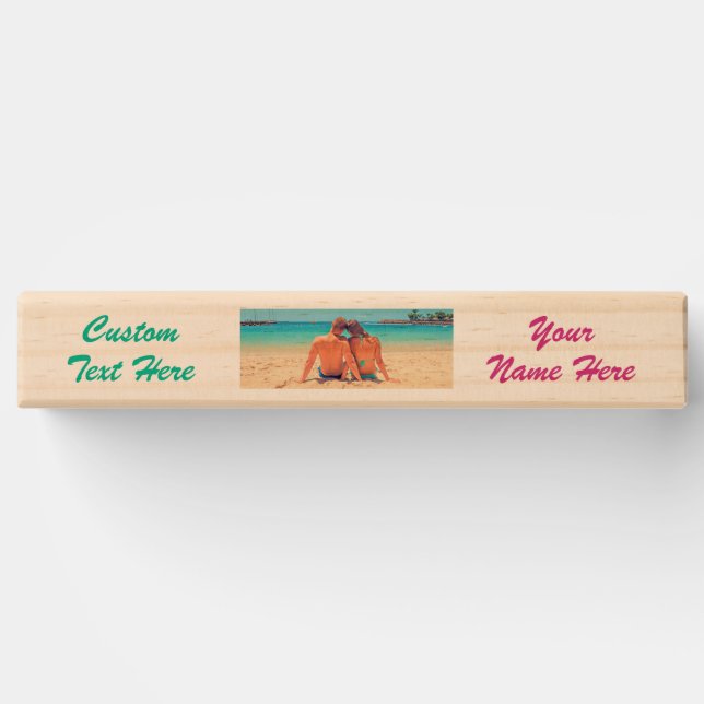 Your Photo Topple Tower Game with Custom Text Name (Back)