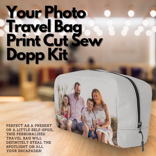 Your Photo Travel Bag Print Cut Sew Dopp Kit