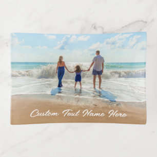 Your Photo Trinket Tray with Custom Text