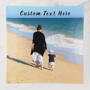 Your Photo Trinket Tray with Custom Text