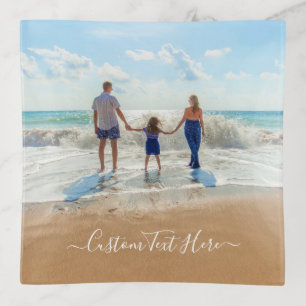 Your Photo Trinket Tray with Custom Text