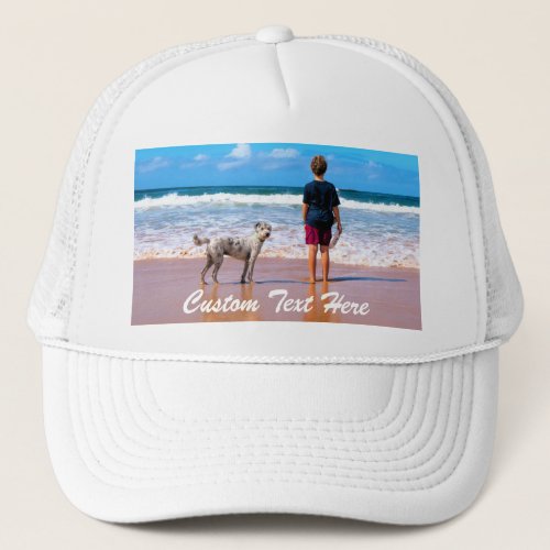 Your Photo Trucker Hat with Custom Text