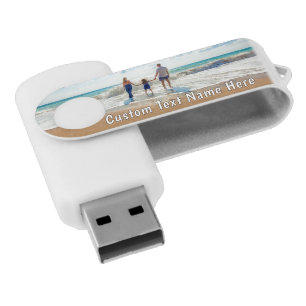 Your Photo USB Flash Drive Gift with Custom Text