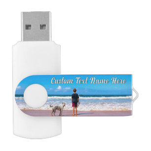 Your Photo USB Flash Drive with Custom Text Name