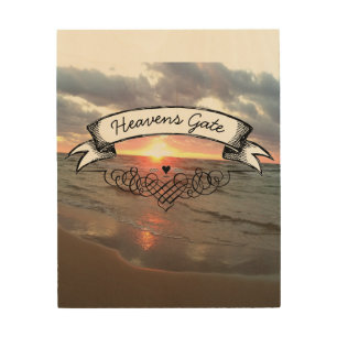 Your Photo use this Photo Sunset of Lake Michigan Wood Wall Decor