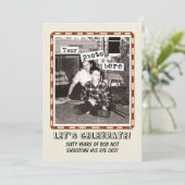 Your Photo Vintage Cowboy Party Invitation (Standing Front)