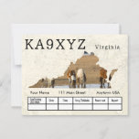 Your Photo Virginia Shaped Cutout Custom QSL Postcard