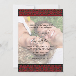 Your Photo Wedding Invite- I marry my Friend-Red Invitation