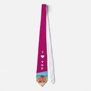 Your Photo Wedding Neck Tie Custom Text and Colors