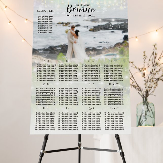 Your Photo Wedding Seating Chart and Welcome Sign  (In Situ (Stand))