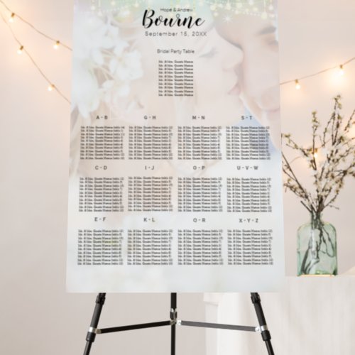 Your Photo Wedding Seating Chart and Welcome Sign 