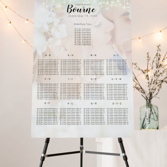 Your Photo Wedding Seating Chart and Welcome Sign  (In Situ (Stand))