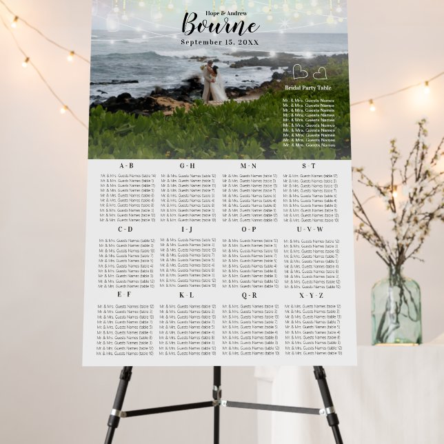 Your Photo Wedding Seating Chart and Welcome Sign (In Situ (Stand))