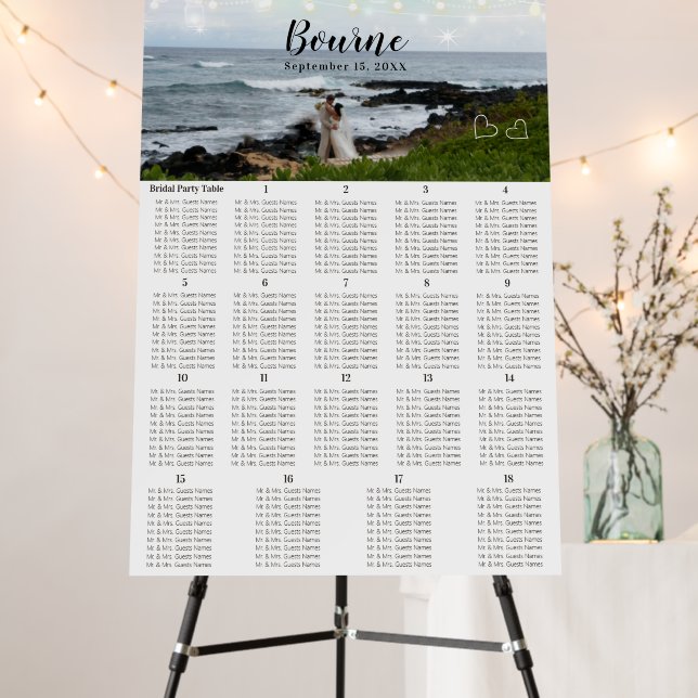 Your Photo Wedding Seating Chart and Welcome Sign (In Situ (Stand))