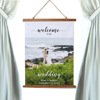 Your Photo Wedding Seating Chart And Welcome Sign  Hanging Tapestry by samack at Zazzle