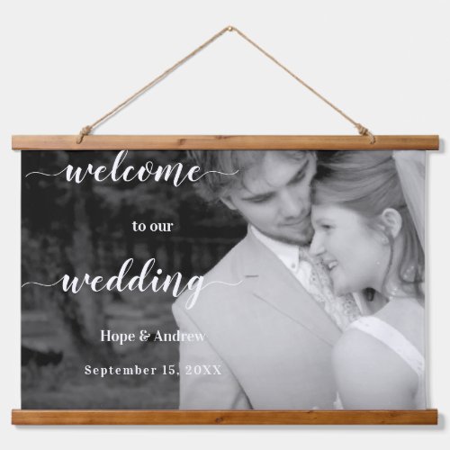 Your Photo Wedding Seating Chart and Welcome Sign  Hanging Tapestry