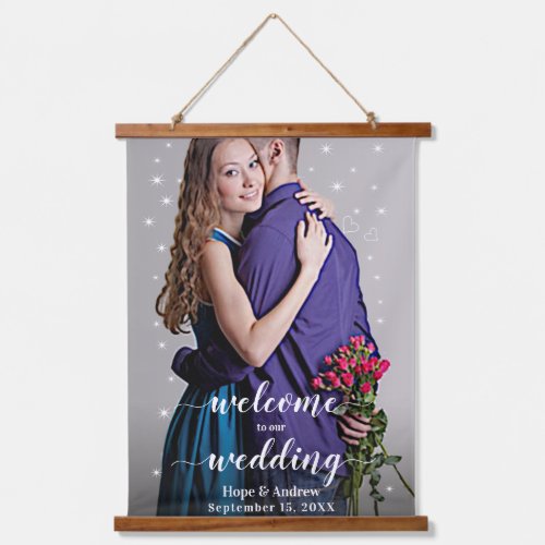 Your Photo Wedding Seating Chart and Welcome Wall Hanging Tapestry