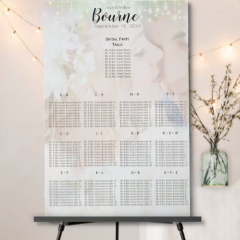 Your Photo Wedding Seating Chart Faux Canvas Print by samack at Zazzle