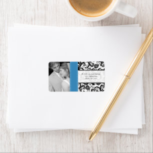 Your Photo Wedding Vintage Regatta Damask Label