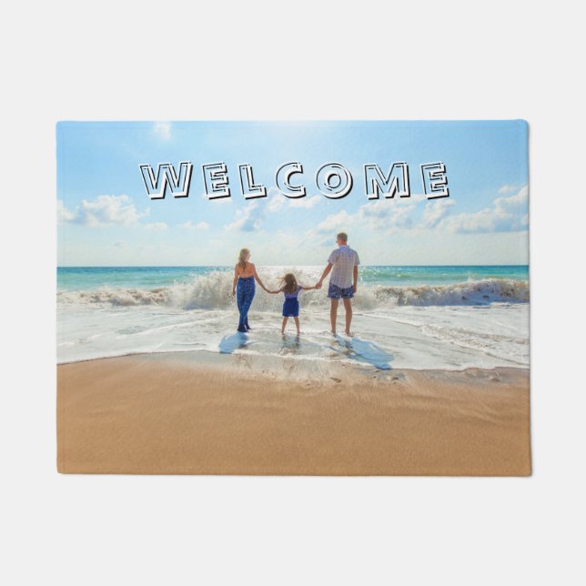 Your Photo Welcome Doormat Personalized (Front)