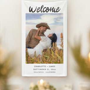 Your Photo Welcome Wedding Banner
