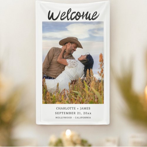 Your Photo Welcome Wedding Banner