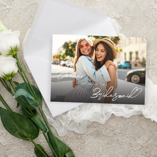 Your Photo Will You Be My Bridesmaid? VH2 Invitation (Creator Uploaded)