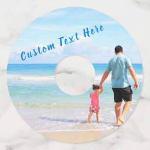 Your Photo Wine Glass Tag with Custom Text