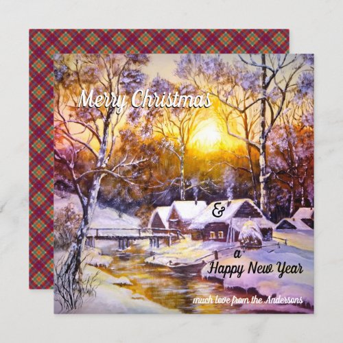 Your Photo Winter Landscape Christmas Holiday Card