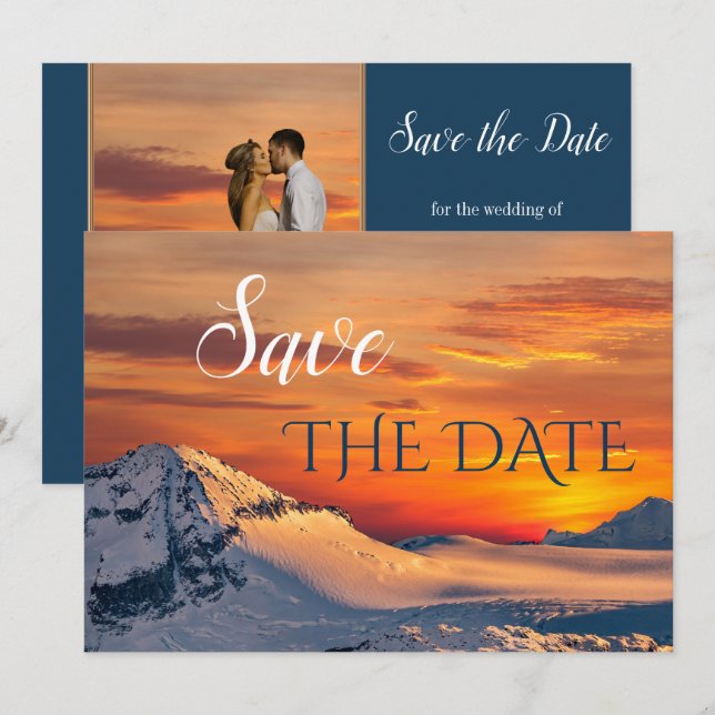 Your Photo Winter Wonderland Save the Date Card (Front/Back)