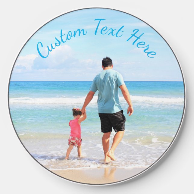 Your Photo Wireless Charger Personalized Text (Front)