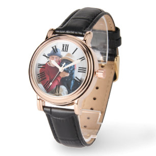 Your Photo with Bold Roman Numerals Watch