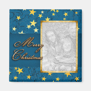 Your Photo with Christmas Stars Magnet