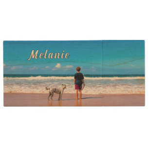 Your Photo Wood Flash Drive with Custom Name