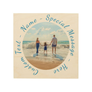 Your Photo Wood Wall Art with Custom Text