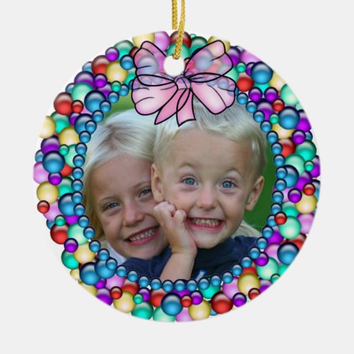 Your Photo Wreath Frame Christmas Ornament