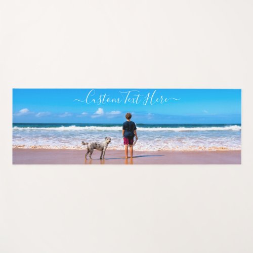 Your Photo Yoga Mat with Custom Text Name