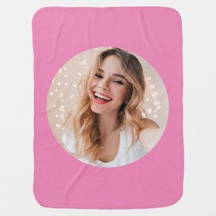 Your photo your face on a personalised baby blanket