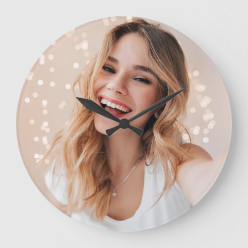 Your photo your face on a personalised large clock