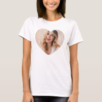 Your photo your face on a personalized heart pink