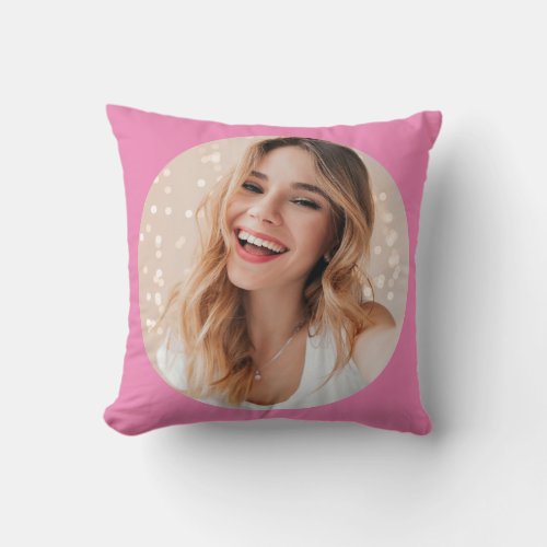 Your photo your face on a personalized throw pillow
