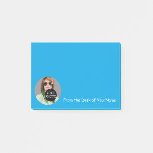 Your Photo Your Message Customize Easily Blue Post-it Notes