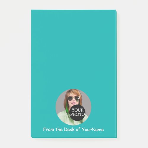 Your Photo Your Message Customize Easily Turquoise Post_it Notes