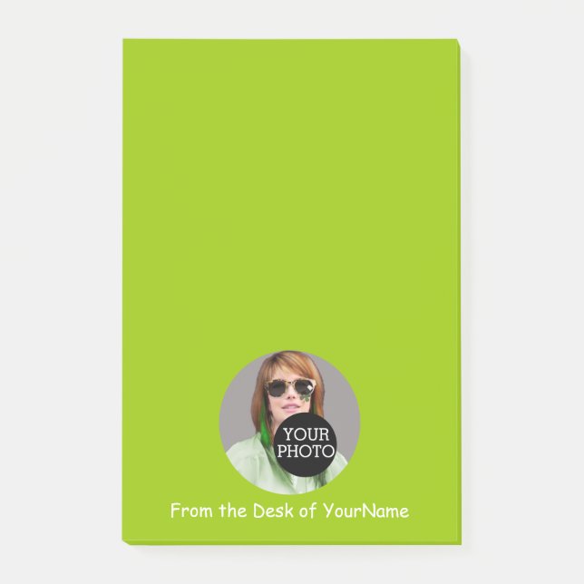 Your Photo Your Message Customize This Easily lime Post-it Notes (Front)