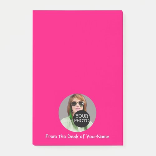 Your Photo Your Message Customize This Easily Pink Post_it Notes