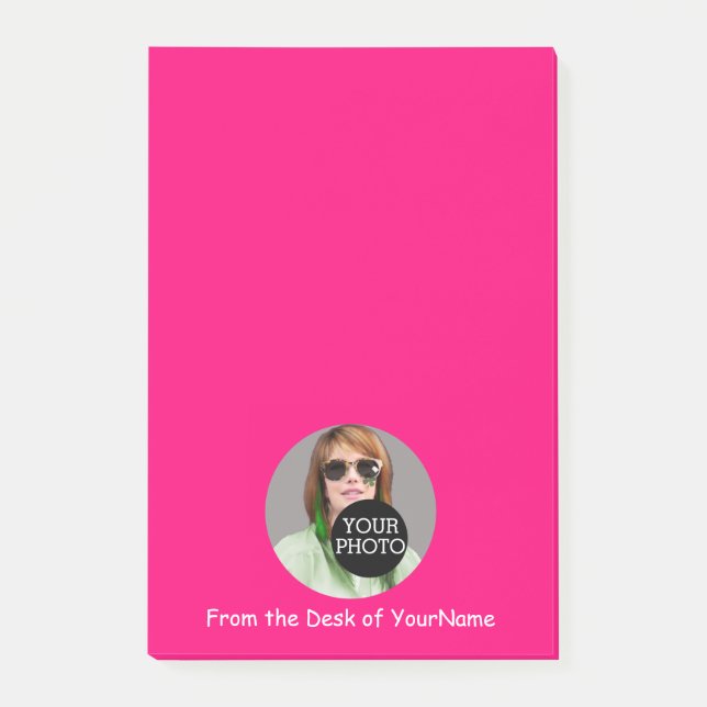 Your Photo Your Message Customize This Easily Pink Post-it Notes (Front)