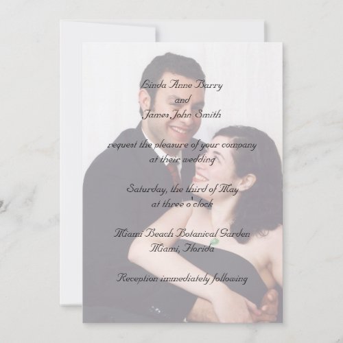 Your Photograph on Wedding Invitations