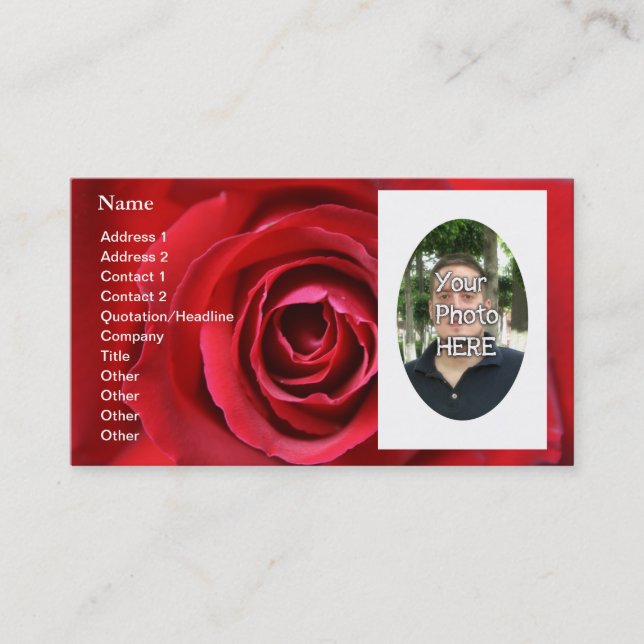 Your Photograph with a Beautiful Border Business Card (Front)
