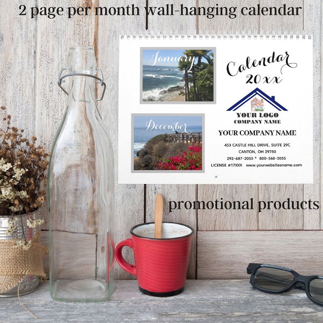 Your Photos 20XX Business Logo QR Code Wall   Calendar (Creator Uploaded)