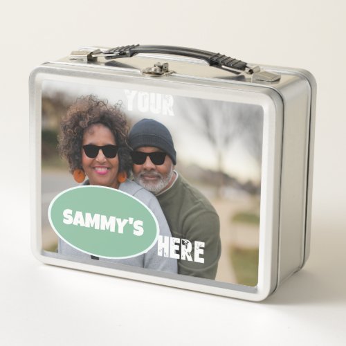 Your Photos and Name Here Metal Lunchbox